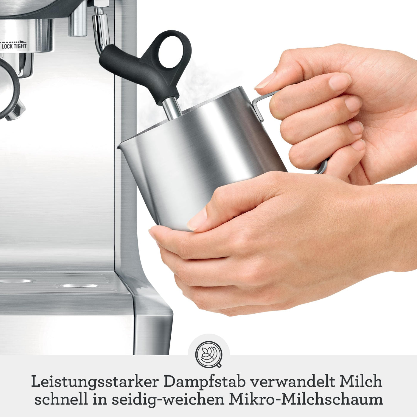 Sage - The Barista Express - Kaffeevollautomat mit manuellem Milchaufschäumer - Schwarzer Trüffel