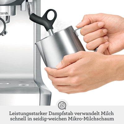 Sage - The Barista Express - Kaffeevollautomat mit manuellem Milchaufschäumer - Schwarzer Trüffel