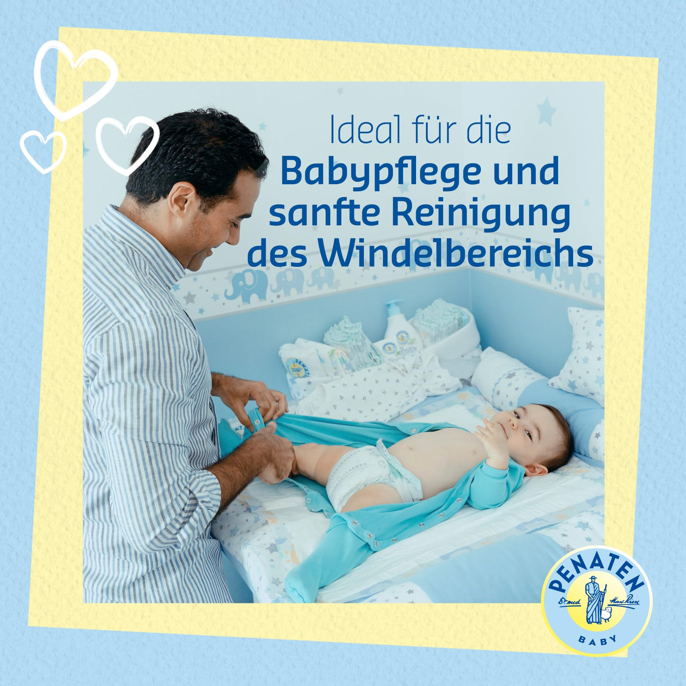 Penaten Baby Ultra Sensitiv Pflegeöl parfümfrei, pflegendes Babyöl & Babypflege Massageöl zur sanften Reinigung und Pflege empfindlicher Babyhaut (1 x 200ml)