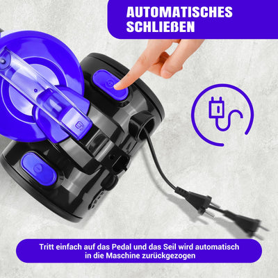 Zyklon Staubsauger Beutellos 1000 Watt Staubsaugerzylinder Leistungsstarker Bodenstaubsauger mit HEPA Filter Bodendüse für Hartboden und Teppich, 1,5 Liter Staubbehälterkapazität, 10m Arbeitsradius