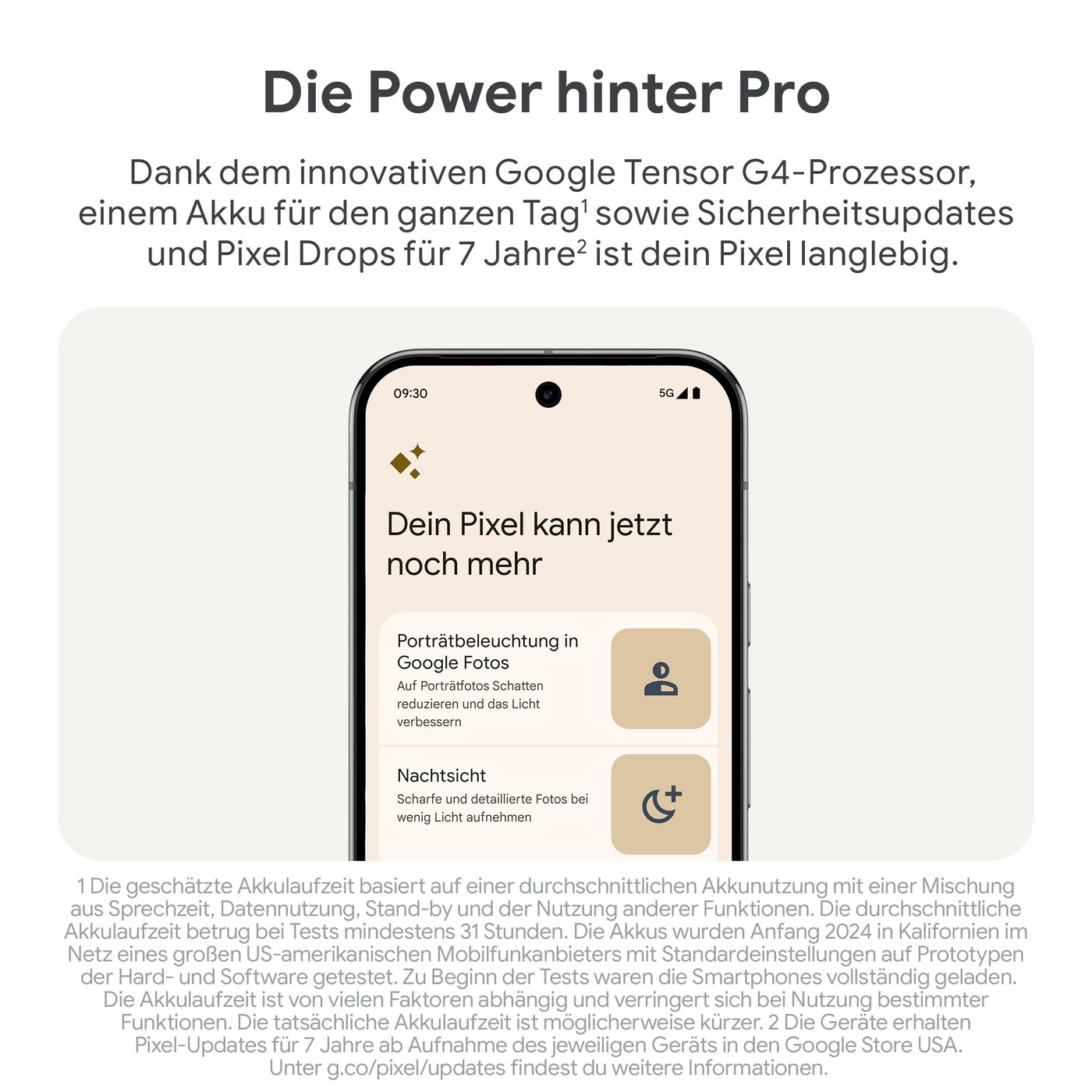 Google Pixel 9 Pro – Android-Smartphone mit Gemini ohne SIM-Lock, Dreifach-Rückkamerasystem, 24 Stunden Akkulaufzeit und EIN 6,3 Zoll großes Super Actua-Display – Rose Quartz, 128GB