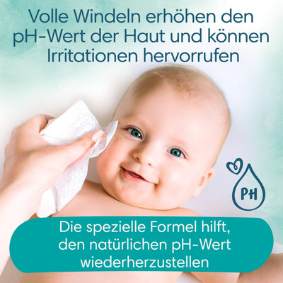 Pampers Harmonie Aqua Feuchttücher 6 Packungen mit jeweils 48 Feuchttüchern - 288 Feuchttücher, die helfen, den natürlichen pH-Wert der Haut wiederherzustellen, leichte Lotion mit 99% Wasser