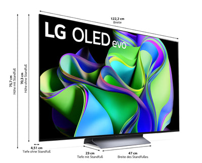 Téléviseur LG OLED55C37LA 139 cm (55 pouces) OLED evo (Smart TV, Brightness Booster, 120 Hz) [Année modèle 2023]