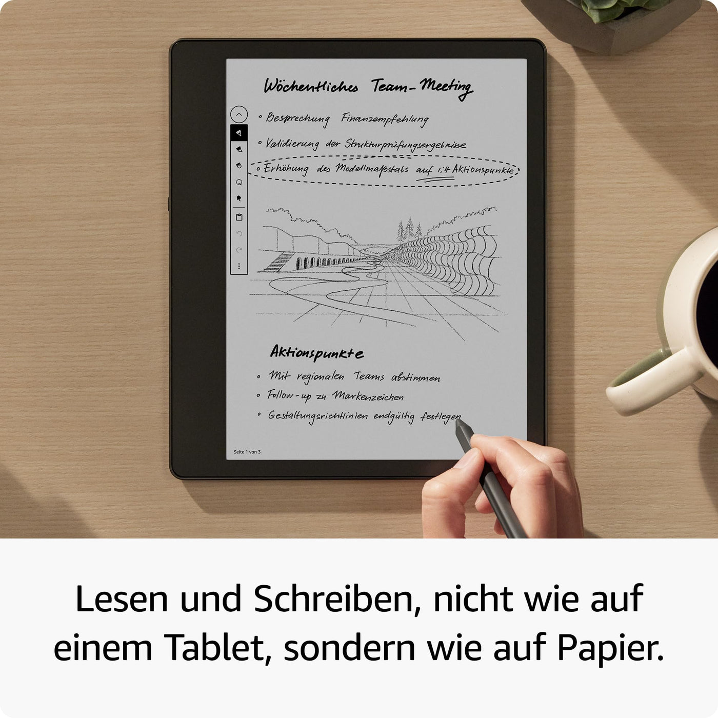 Zertifiziert und generalüberholt Kindle Scribe, der erste Kindle mit Schreibfunktion, mit 10,2-Zoll-Paperwhite-Display mit 300 ppi, mit Premium-Eingabestift | 32 GB