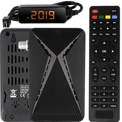 Récepteur satellite mini Echosat OM-26100 - Récepteur satellite DVB S/S2 ✓Full HD ✓1080 P ✓HDMI ✓2 x USB 2.0 ✓HDTV [Récepteur satellite numérique] (Astra Hotbird Türksat)-Noir