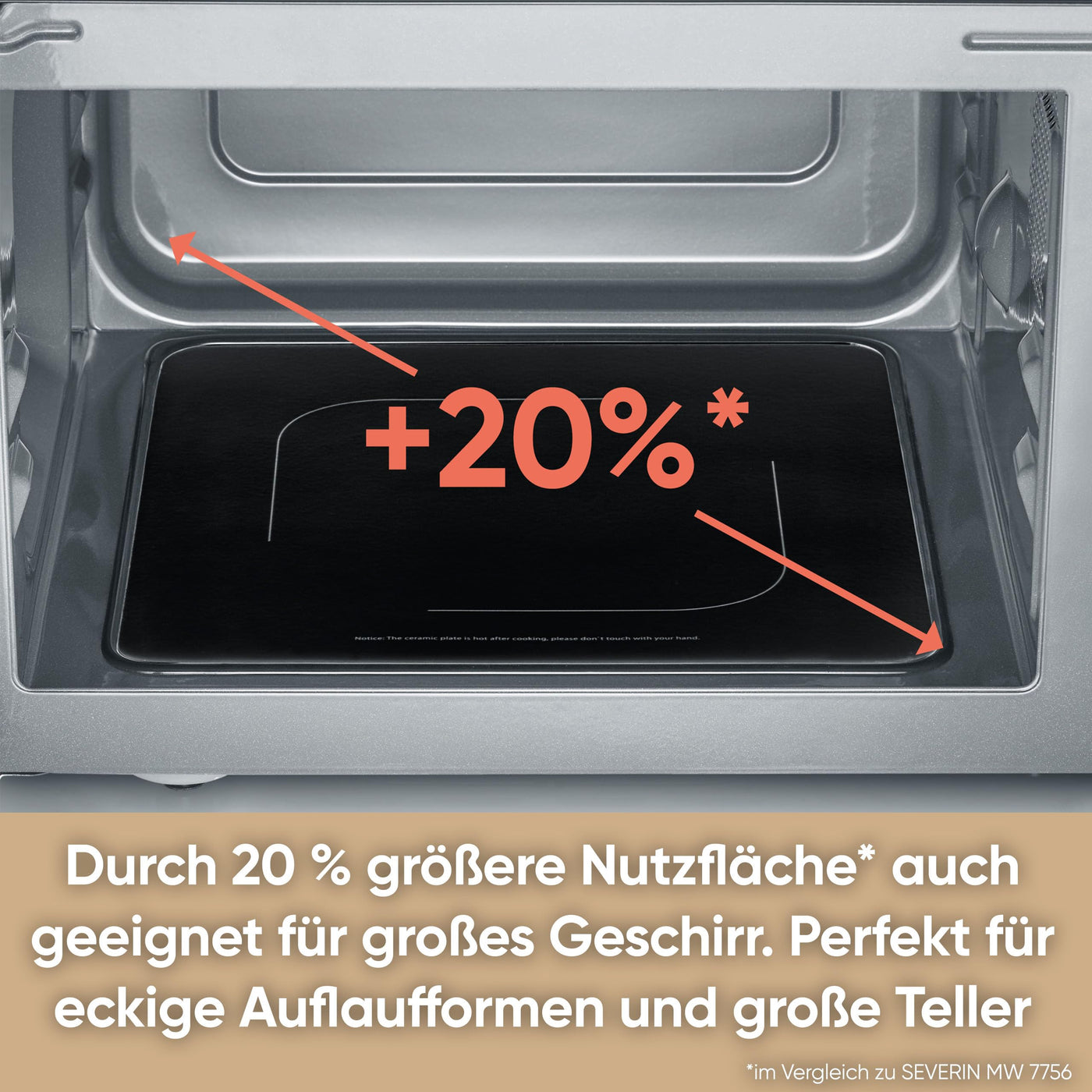 SEVERIN 2-in-1 Mikrowelle mit Grill, Grillen auf 2 Ebenen, flacher Glasboden statt Drehteller, XXL-Nutzfläche, leichte Reinigung, 9 Automatikprogramme, Mikrowellengerät, 25L, Schwarz, MW 7763