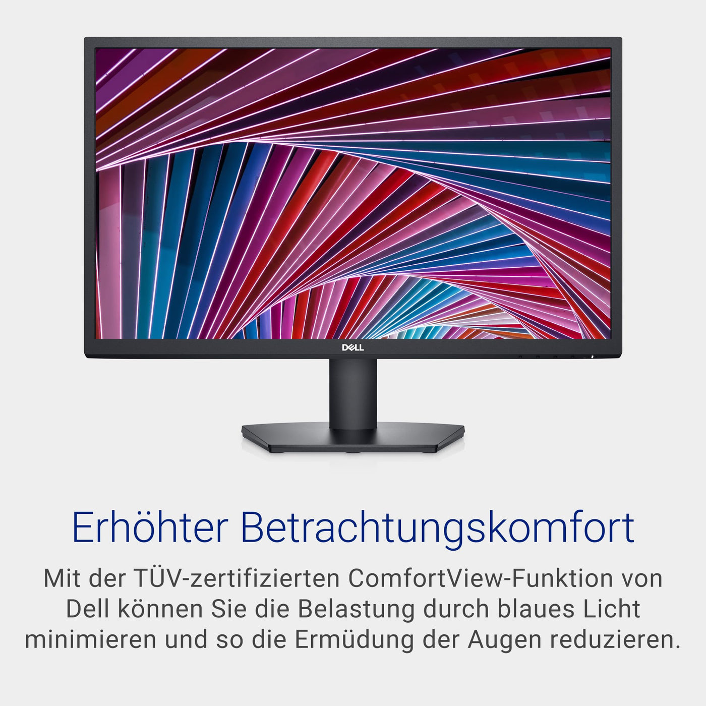 Dell SE2422HX 24 Zoll Full HD (1920x1080) Monitor, 75Hz, VA, 5ms, AMD FreeSync, HDMI, VGA, 3 Jahre Garantie, Schwarz