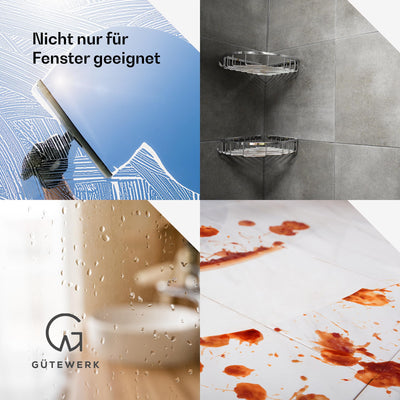 Duschabzieher & Microfaserbezug, 28cm Abzieher Dusche, Hygienischer Abzieher für Badezimmer, Duschwand, Autoscheiben & Fenster, Silikon Badezimmer Zubehör & Fensterabzieher