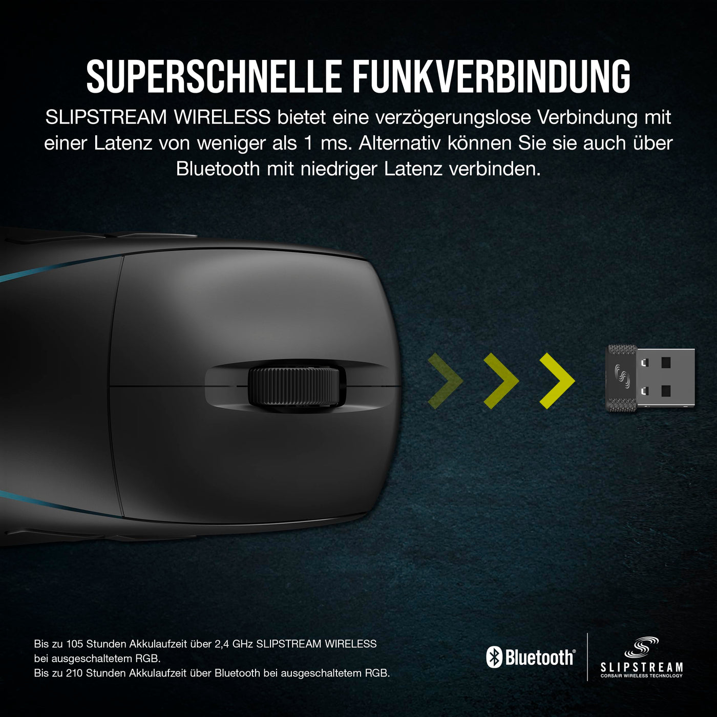 Corsair M75 Wireless RGB Leichte FPS Gaming-Maus – 26.000 DPI – Austauschbare Seitentasten – iCUE-Kompatibel – PC – Schwarz