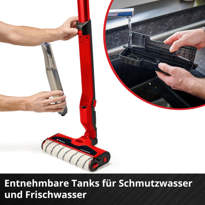 Einhell Akku-Hartbodenreiniger CLEANEXXO Power X-Change (18 V, 290 mm Bürstenwalze, BOOST-Modus, Selbstreinigungsfunktion, steuerbare Wasserzufuhr, ohne Akku)