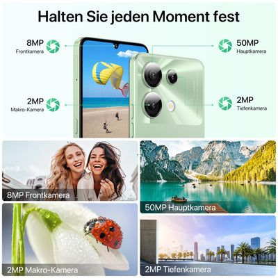 UMIDIGI G9 5G Smartphone, Android 14 Handy Ohne Vertrag, 90HZ Octa-Core, 12(6+6) GB+128GB Handy, 6.75 Zoll, 50MP, Face & Fingerprint Unlock Simlockfreie Handys, 5000mAh, GPS, Dual SIM 5G Smartphone