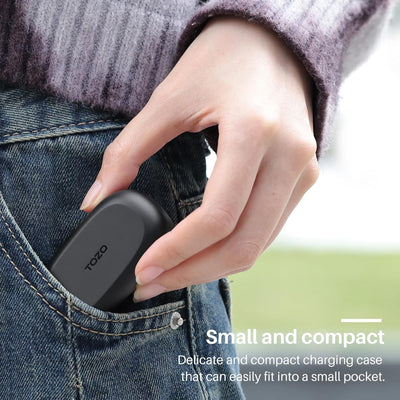 TOZO A1 Mini Bluetooth Kopfhörer 5.3 Kabellos Bluetooth Kopfhörer, In Ear Kopfhörer mit APP Steuerung, 30 Std Premium Stereo Sound, IPX5 Wasserdicht Kabellose Kopfhörer für kleine Ohren - Schwarz