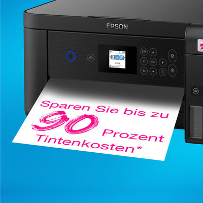 Epson EcoTank ET-2850 A4-Multifunktions-Wi-Fi-Tintentankdrucker, mit einem im Lieferumfang enthaltenen Vorrat an Tinten bis zu 3 Jahren