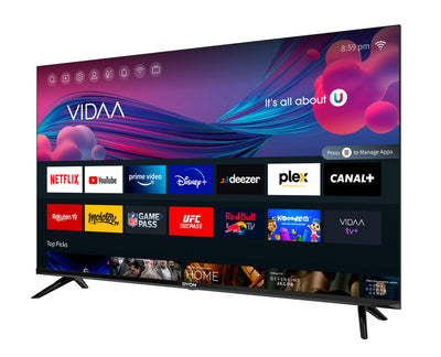 Téléviseur DYON Smart 43 VX 108 cm (43 pouces) (Full HD Smart TV, triple tuner HD (DVB-C/-S2/-T2), App Store, Prime Video, Netflix, YouTube, DAZN, Disney+) [Mod. [2022], Noir