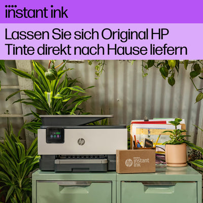 HP OfficeJet Pro 9120e Multifunktionsdrucker, 30€ Cashback, 3 Monate gratis drucken mit HP Instant Ink inklusive, HP+, Drucker, Scanner, Kopierer, Fax, WLAN, LAN, Duplex, Airprint, Grau-Weiß