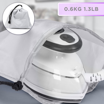 Duronic SI3 WE Mini Reisebügeleisen, 400W Mini Bügeleisen, Dampfbügeleisen 35ml Wassertank, kleines Reisebügeleisen dampf, Handbügeleisen Keramikfläche, für Kleidung nähen, 2 Betriebsspannungen