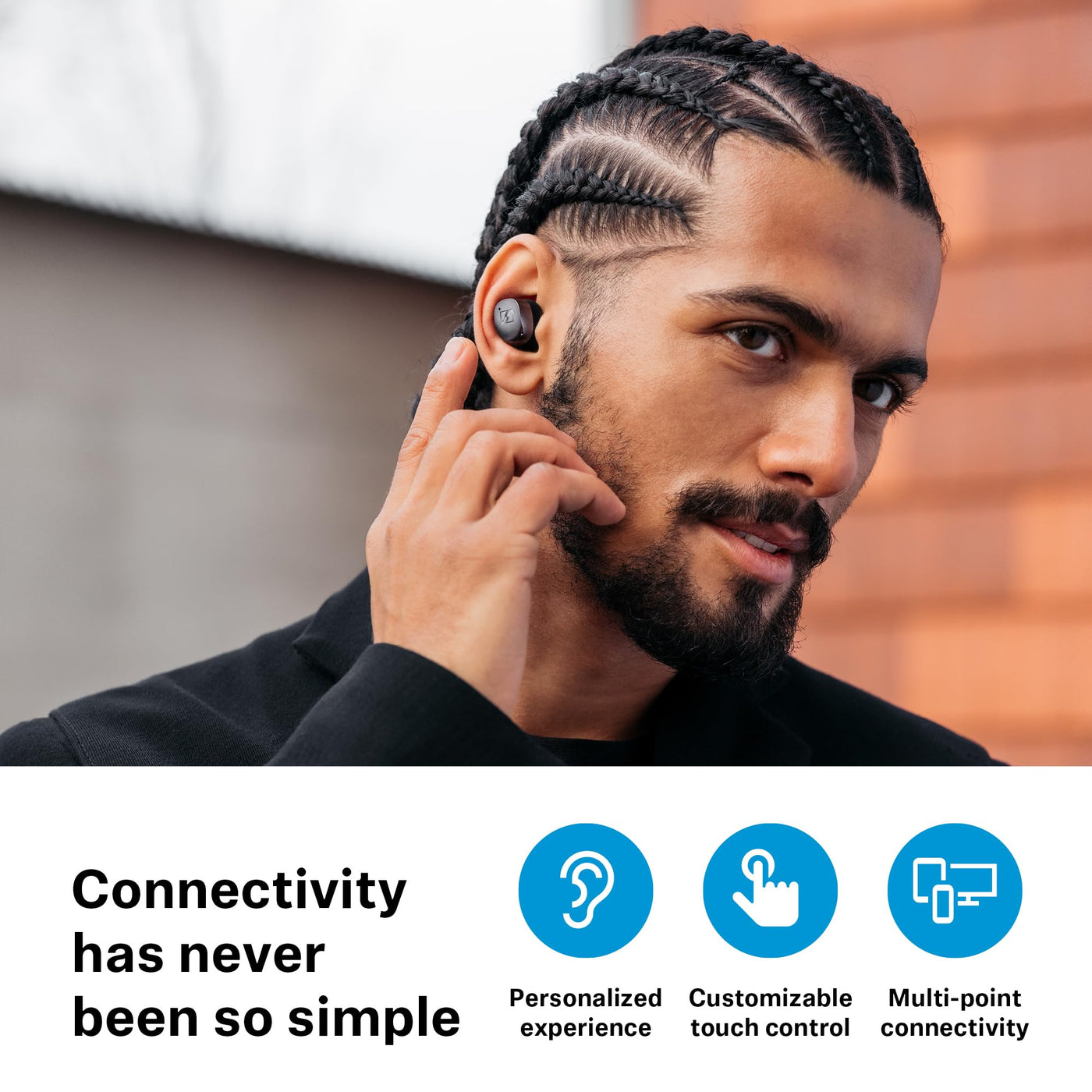 Sennheiser MOMENTUM True Wireless 4 - Smart Earbuds Bluetooth 5.4, kristallklarem Klang, ergonomischem Design, 30 Std. Akkulaufzeit, Adaptive ANC – Schwarz Kupfer