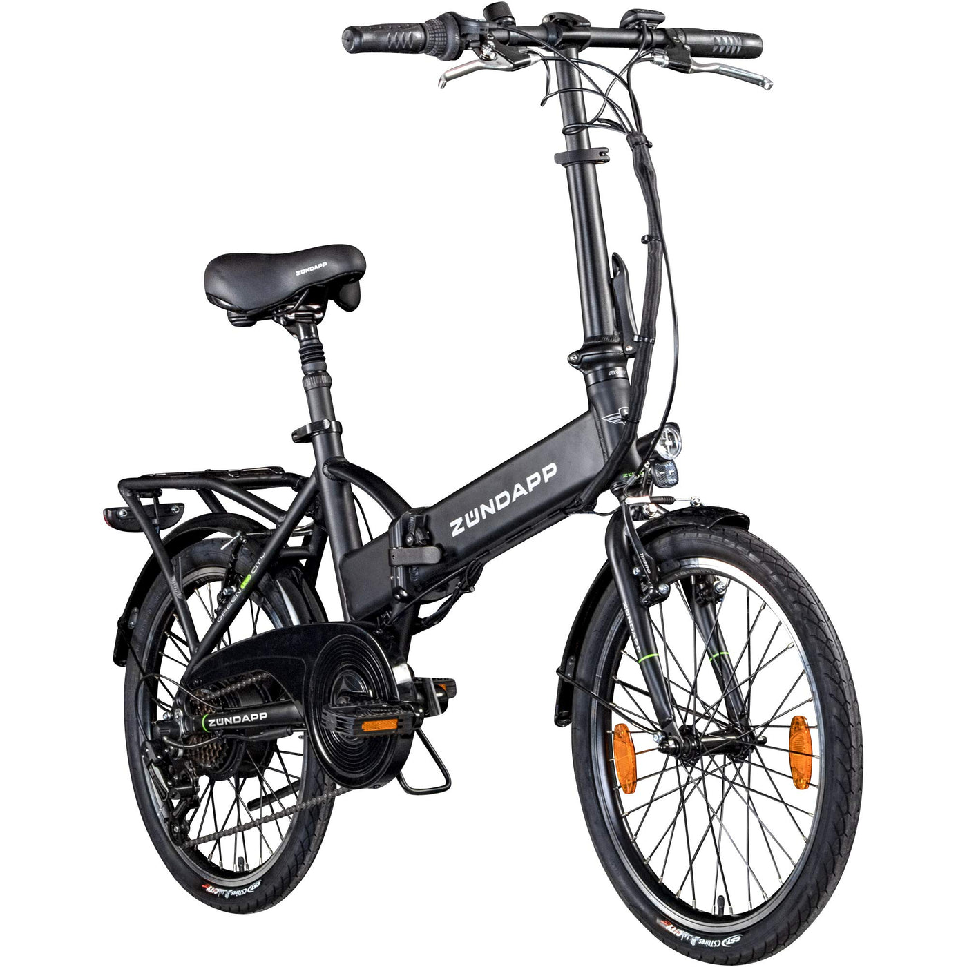 ZÜNDAPP Faltrad E-Bike 20 Zoll Z101 Klapprad Pedelec StVZO Elektrofaltrad 6 Gang (schwarz)