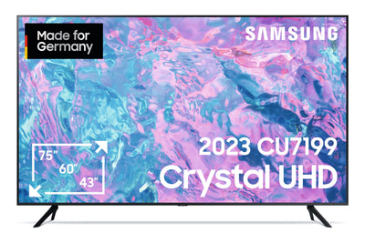 Samsung Crystal UHD 4K CU7199 Fernseher 55 Zoll, PurColor, Crystal Prozessor 4K, Smart TV, GU55CU7199UXZG, Deutsches Modell [2023]