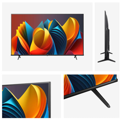 Hisense 55E7NQ 139 cm (55 Zoll) Fernseher, 4K UHD, QLED, HDR10, HDR10+ decoding, HLG, Dolby Vision Atmos, 60Hz Panel, Smooth Motion, Bluetooth, Alexa Built-in, VIDAA Voice, Schwarz [2024]