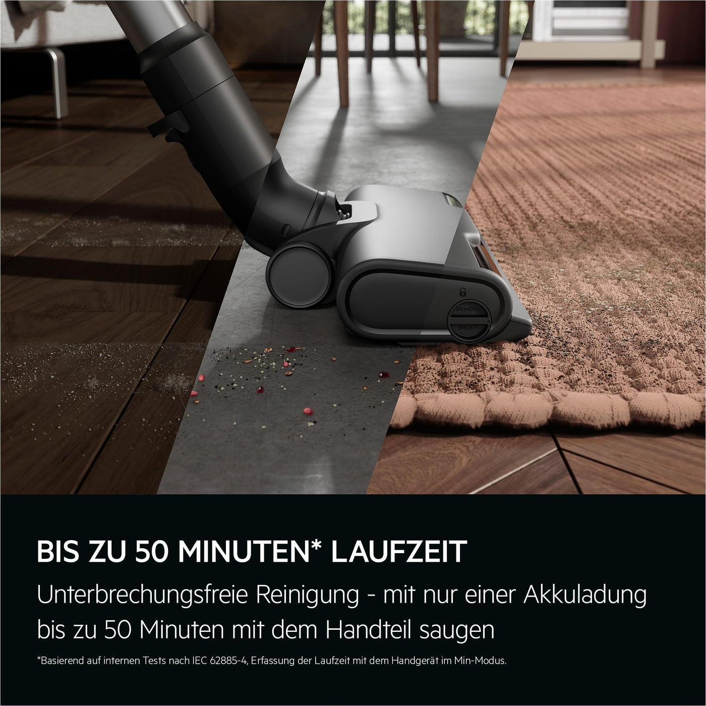 AEG 6000 Akku-Staubsauger / 103.000 U/Min / 175.000 dPa / Digitalmotor / Kabellos / bis zu 99 % Staubaufnahme / 40 min Laufzeit / Einfache Handhabung / Entnehmbarer 21,6 V Akku / leicht / AP61CB21DB