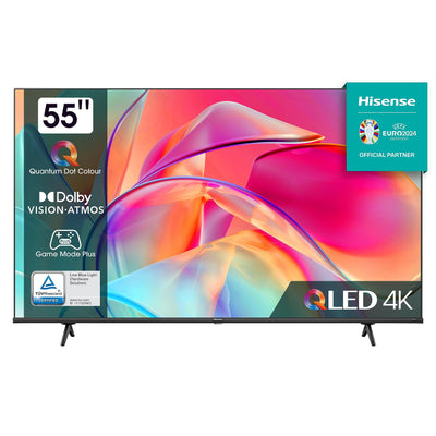 Hisense 55E7KQ QLED Smart TV 139 cm (55 pouces), 4K, HDR10, décodage HDR10+, HLG, Dolby Vision, DTS Virtual, panneau 60 Hz, Bluetooth, Alexa intégré, VIDAA Voice, noir