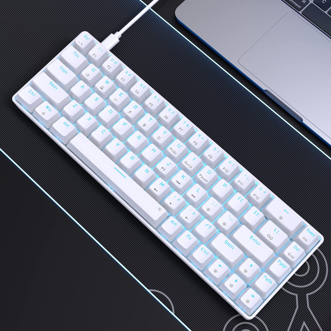 Dierya×TMKB T68se Gaming Mechanische Tastatur,60% Prozent Tastatur mit Brown Tactile Switch,Ultra-Compact Mini 68 Tasten Anti-Ghosting,Typ-C-Datenkabel,US Layout für PC Windows Gamer Typist