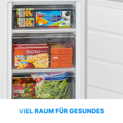 Bomann Gefrierschrank 85L Nutzinhalt, Gefrierschrank klein mit 3 Schubladen, wechselbarer Türanschlag, Freezer mit 4 Sterne-Kennzeichnung, leise & effizient, nur 131 kWh/Jahr - GS 2196.1 weiß