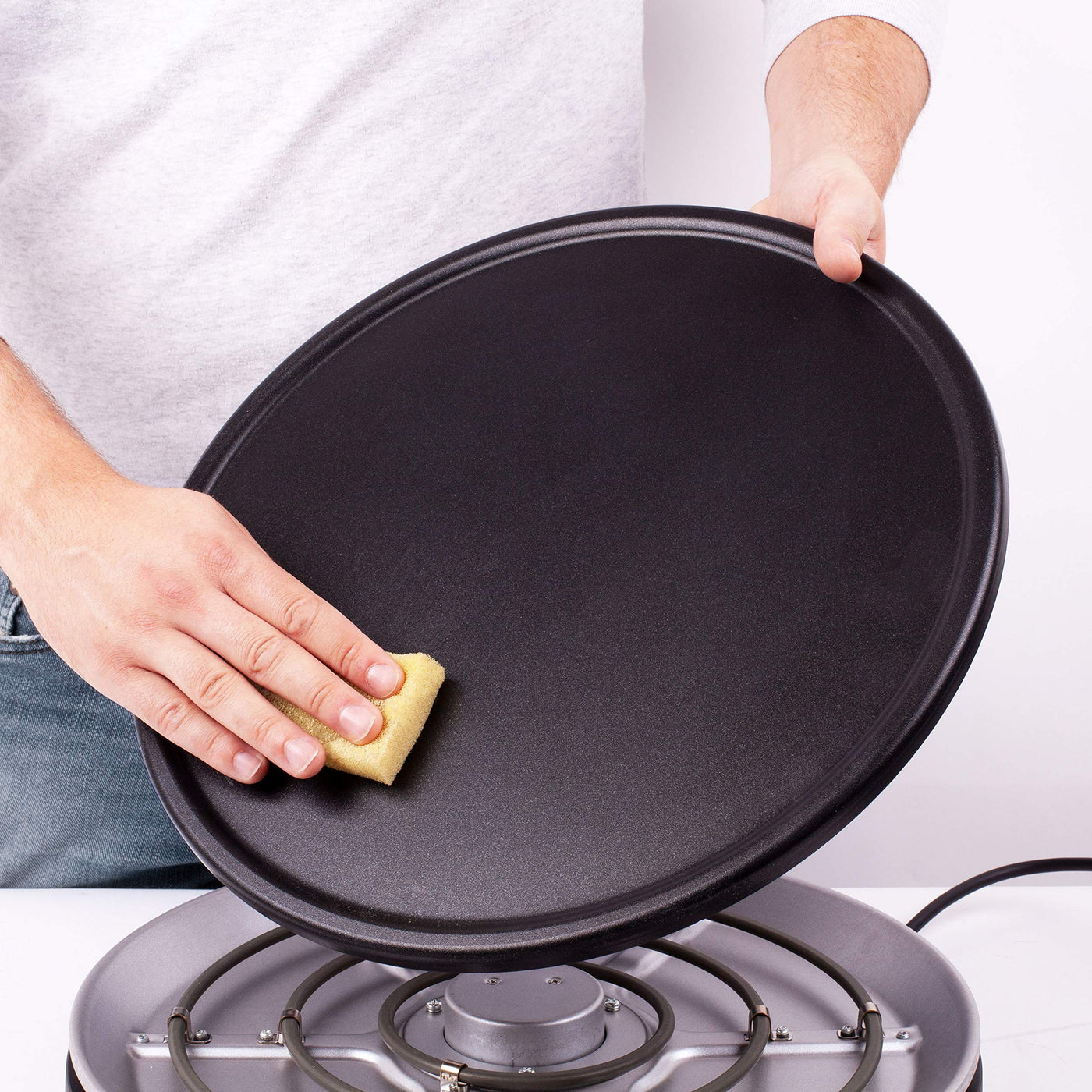 Crêpière Duronic PM152 | Crêpière pour crêpes XXL 37 cm | Machine à tortillas, galettes, burritos, tacos | Grill électrique Fiesta avec accessoires | Plaque de gril avec réglage continu de la température | 1500 W