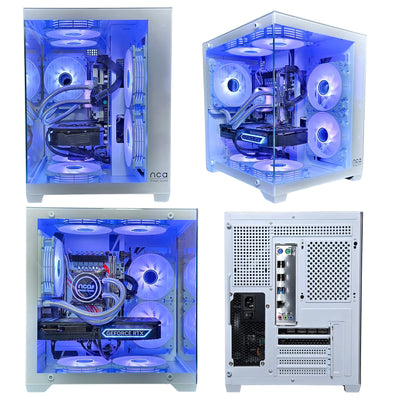 Gaming PC Phantom White | GeForce RTX 4060 | Intel XEON 10 Kerner | RGB Lüfter mit Fernbedienung | Wasserkühlung | SSD | Windows 11 | WLAN (64GB RAM 1TB SSD)