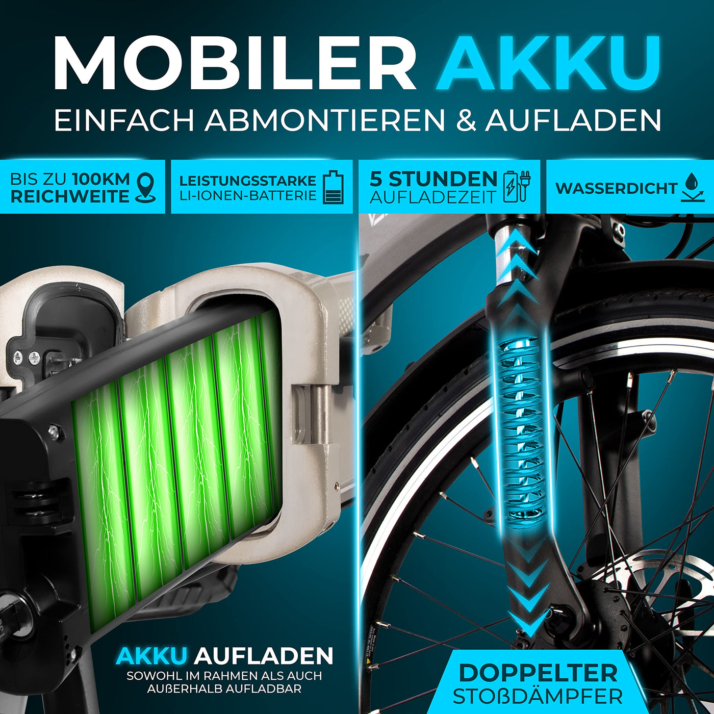 VELOJA® Ebike Klapprad – elektrisches Fahrrad faltbar – 20 Zoll – StZVO Ausstattung – 250W Hinterradnabenmotor 41 Nm, bis 100 km Distanz – 9 Gang – 5 Unterstützungsstufen – Alu – 21kg – Made in EU