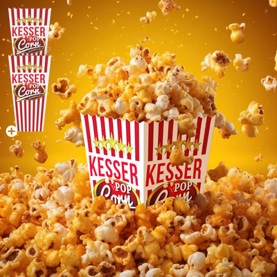 KESSER® Popcornmaschine Groß 800W | Popcorn-Maker 5,5l Inhalt mit Antihaftbeschichtung Deckel & Servierschale | für Öl Butter Zucker Stille & Schnelle inkl. abnehmbarer Heizfläche