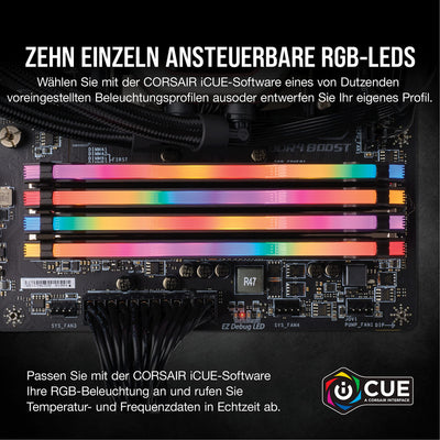 CORSAIR VENGEANCE RGB PRO 32GB (2x16GB) DDR4 3200(PC4-25600)C16 PC Arbeitsspeicher – schwarz