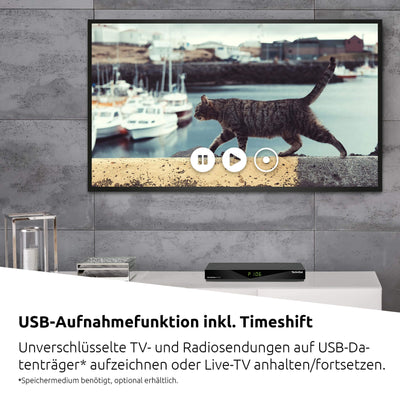 TechniSat TECHNISTAR K4 ISIO - Récepteur câble avec tuner à quatre voies (HDTV, HDMI, USB, DVRready, fonction Internet ISIO, HbbTV, PiP, PaP, multicast DVB-IP, Conax CSP, télécommande) noir