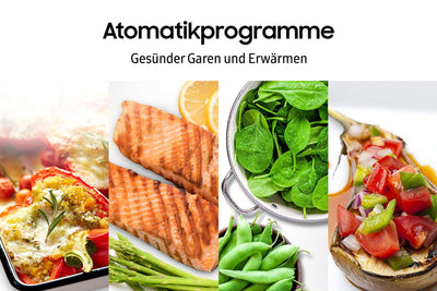 Samsung MG2AK3515AS/EG Mikrowelle mit Grill, 800 W, 23 ℓ Garraum, 48,9 cm Breite, Quick Defrost, 27 Automatikprogramme, Silber