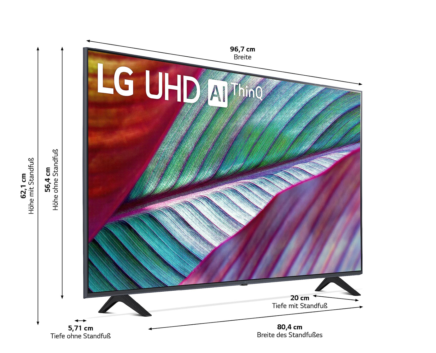 Téléviseur UHD LG 43UR78006LK de 109 cm (43 pouces) (HDR actif, 60 Hz, Smart TV) [Année modèle 2023]