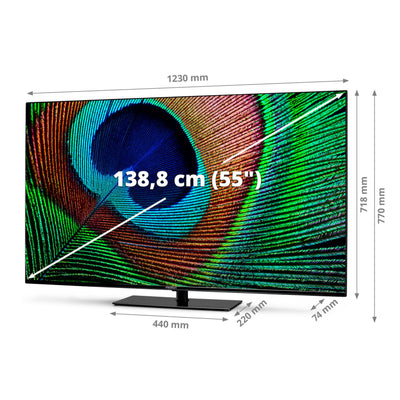 MEDION X15573 (MD 30923) 138,8 cm (55 Zoll) Fernseher (Android TV, 4K, Dolby Vision HDR, Dolby Atmos, Netflix, Prime Video, Smart TV, PVR)