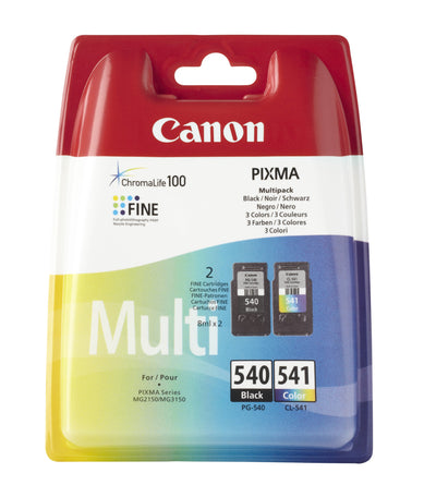 Canon PG-540 + CL-541 Druckerpatronen - 8ml Schwarz + 8ml Farbig für PIXMA Drucker Original