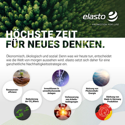 elasto – Heizlüfter 'Mobil' 2000W inkl. Ventilator – Standventilator sehr leise - tragbares Heizgerät mit Thermostat & 4-Stufen-Schalter - energiesparender Fan & Lüfter (Weiß)