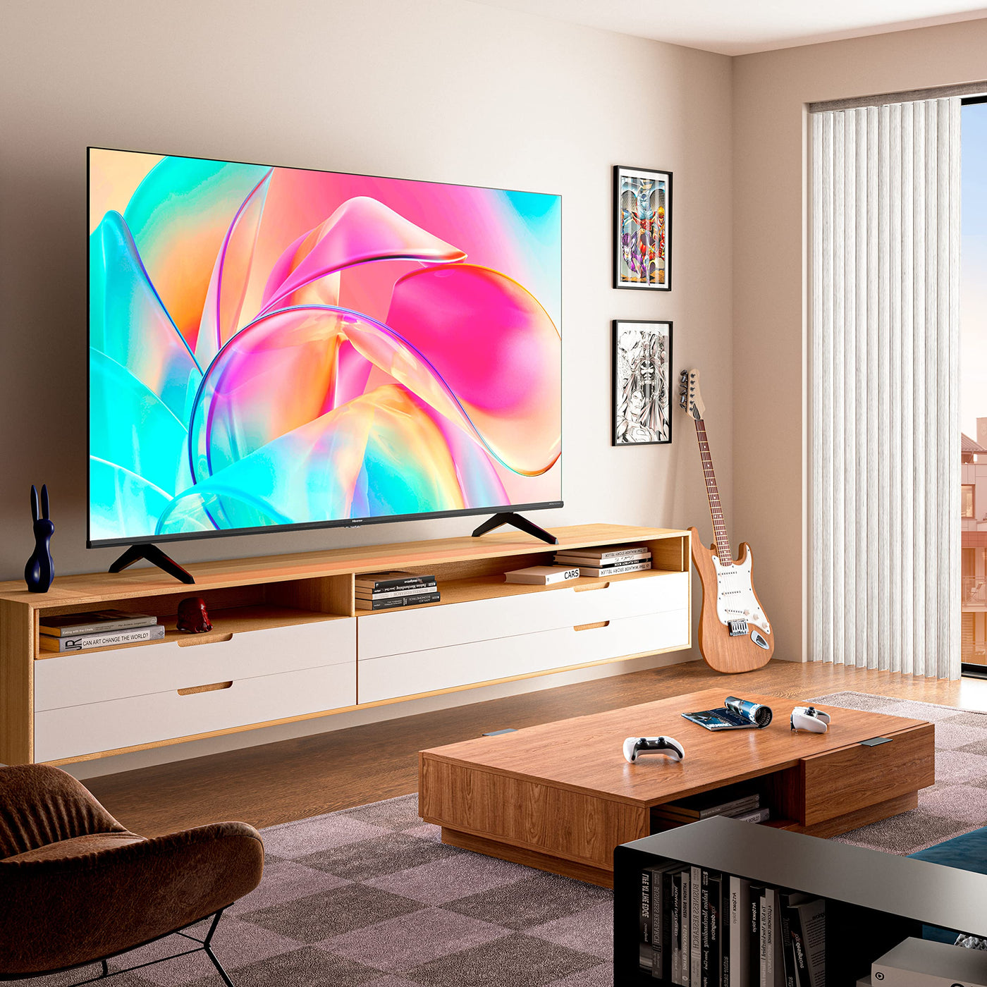 Hisense 50E7KQ QLED Smart TV 127cm (50 pouces), 4K, HDR10, décodage HDR10+, HLG, Dolby Vision, DTS Virtual, panneau 60Hz, Bluetooth, Alexa intégré, VIDAA Voice, noir [2023