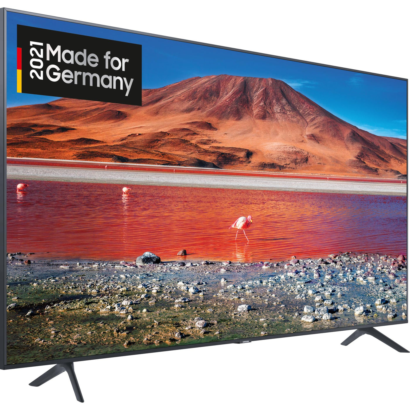 Téléviseur Samsung Crystal UHD 4K 43 pouces (GU43AU7179UXZG, modèle allemand), HDR, Q-Symphony, design sans cadre, Smart TV [2021]