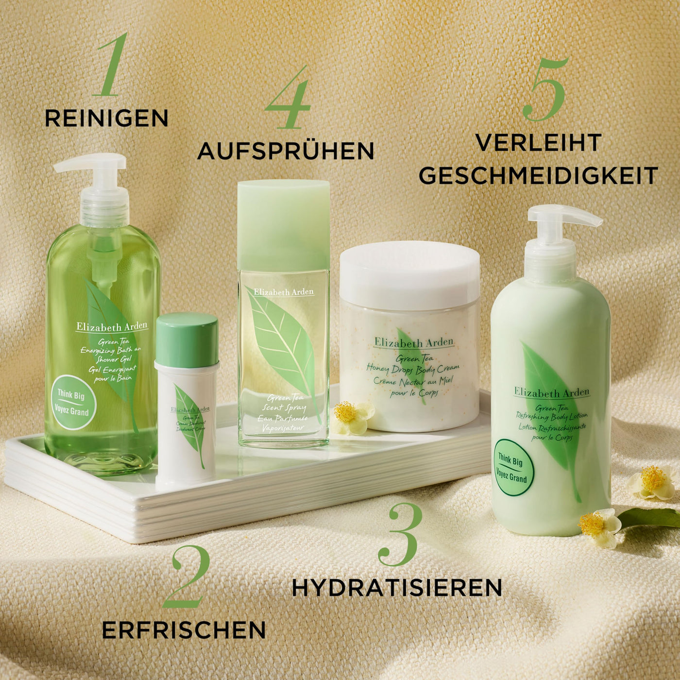 Elizabeth Arden - Green Tea, Eau de Parfüm, Parfüm mit Naturessenzen wie Grüner Tee und Bergamotte, erfrischend, blumig und zitrusartiger Duft, weckt die Sinne, belebt - 30 ml