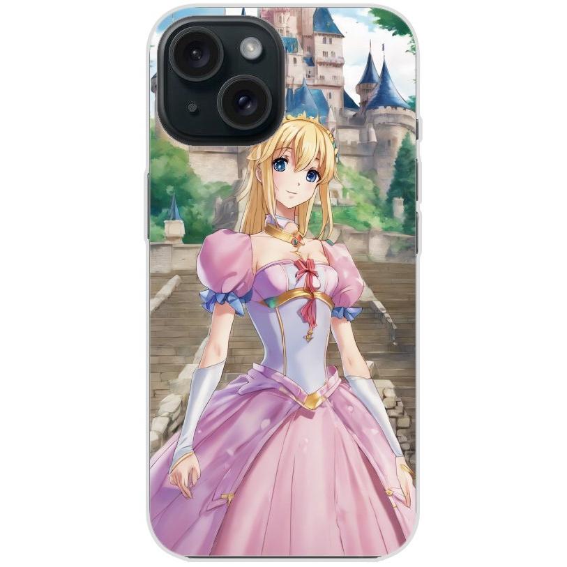 Handyhülle iPhone 15 aus transparentem Silikon mit Motiv 50 Anime Prinzessin - personalisierbar