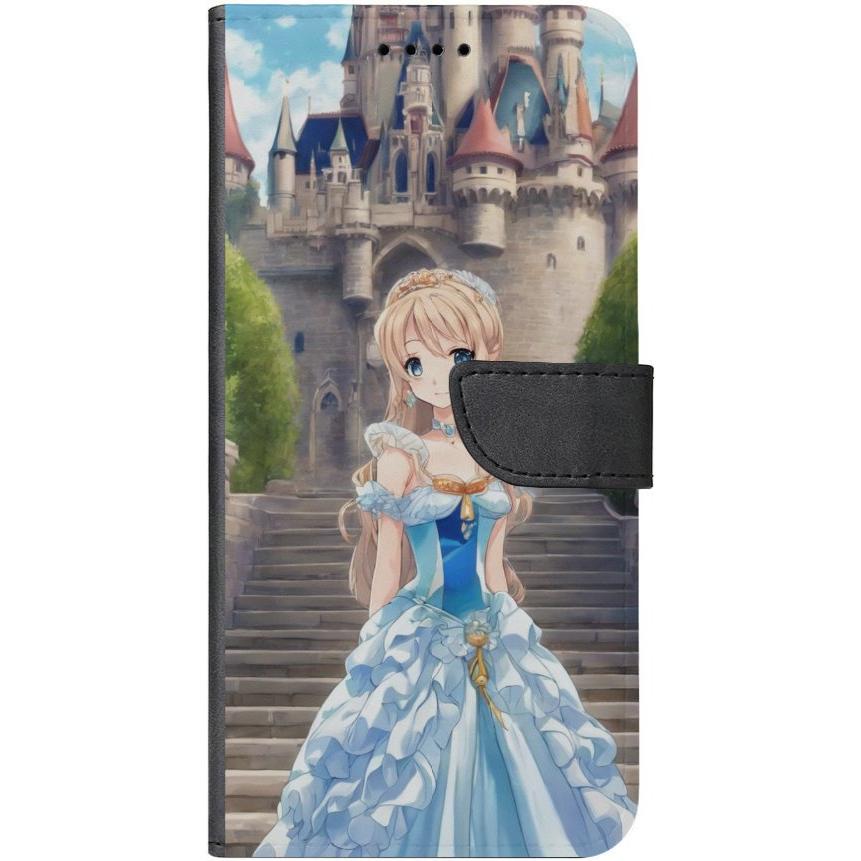 iPhone 14 Pro Handyhülle aus Kunstleder mit Lasche Motiv 9 Cartoon Prinzessin - personalisierbar