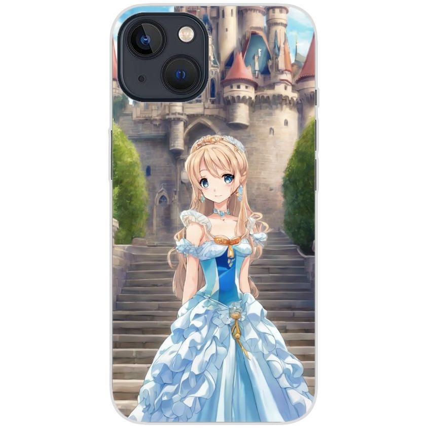 Handyhülle iPhone 13 aus transparentem Silikon mit Motiv 9 Cartoon Prinzessin - personalisierbar