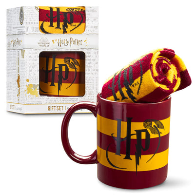 Harry Potter Tasse Gryffindor, Kaffeebecher und Socken Geschenke Set (Gryffindor)