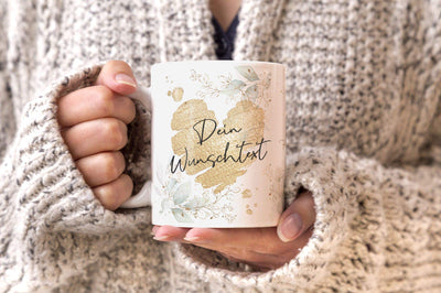 SpecialMe® Kaffee-Tasse [Wunschtext] mit Herz - soziale Berufe, Familie, Freunde kleines Dankeschön Geschenk Danke sagen Personalisiert weiß Keramik-Tasse