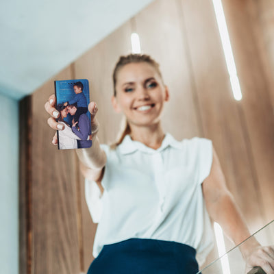 Handyhülle für Huawei P40 Lite E personalisierte Hülle mit eigenem Bild Motiv Design Smart Magnet Klapphülle